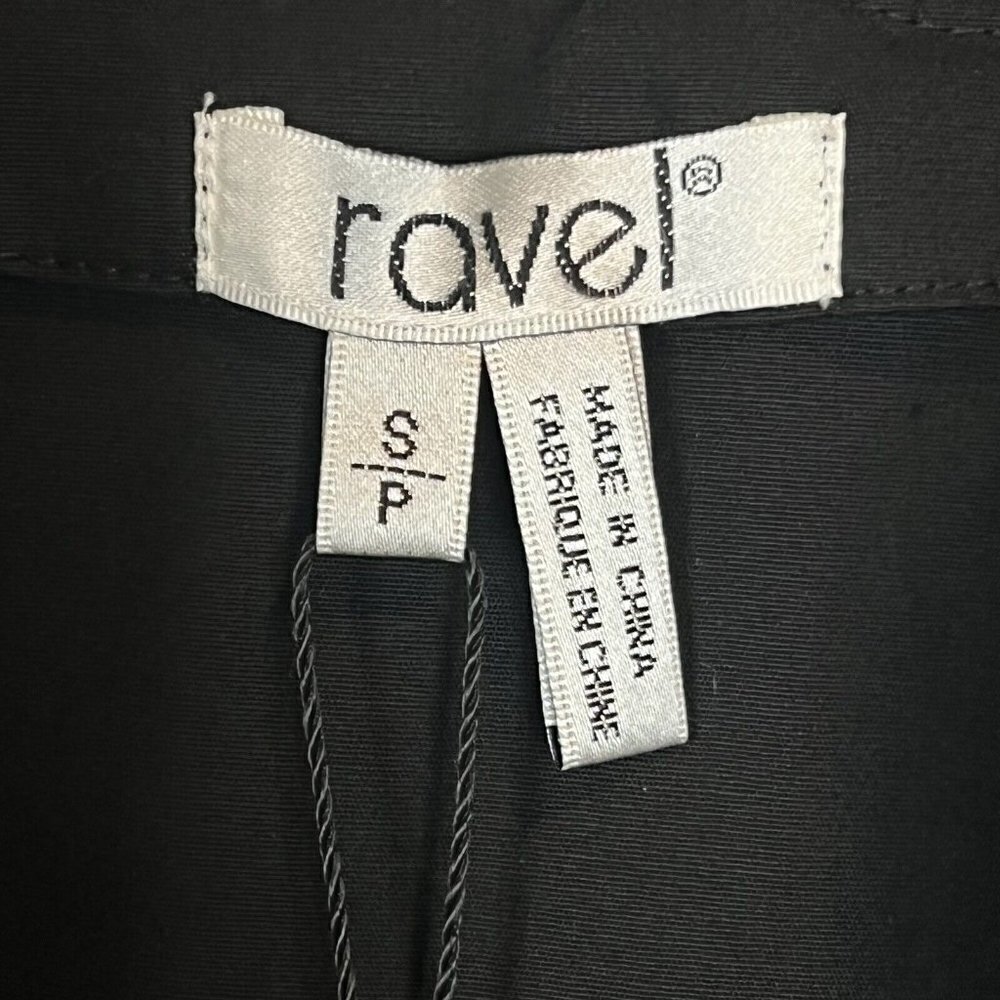 Ravel Black Emo Blouse Ruching Zipper Front Long Sleeve Small Dark Grunge NWT - Picture 6 of 9